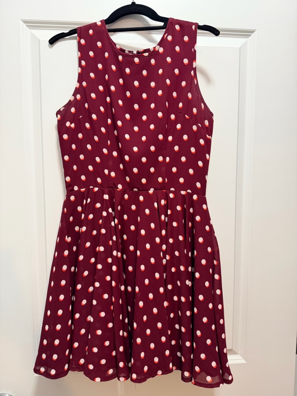 Maison Jules Polka Dot Sleeveless Fit & Flare Dress
